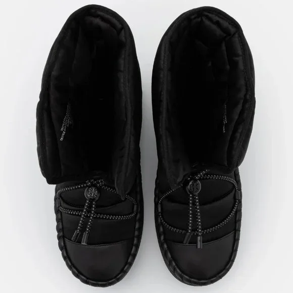 Tory Burch LEATHER TRIM SHEARLING LINING Sleeping Bag Boot BOOTIES - Picture 9 of 11